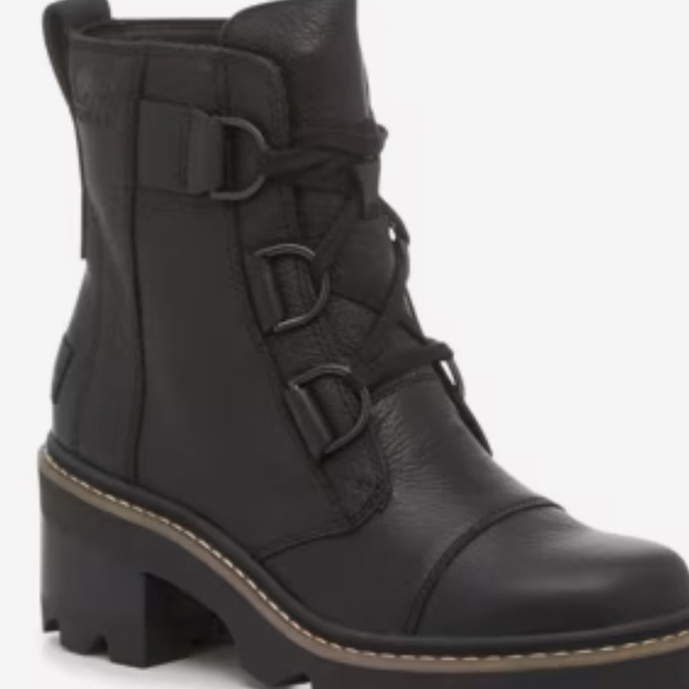 Black Leather Ankle Boots Sorel Size 12